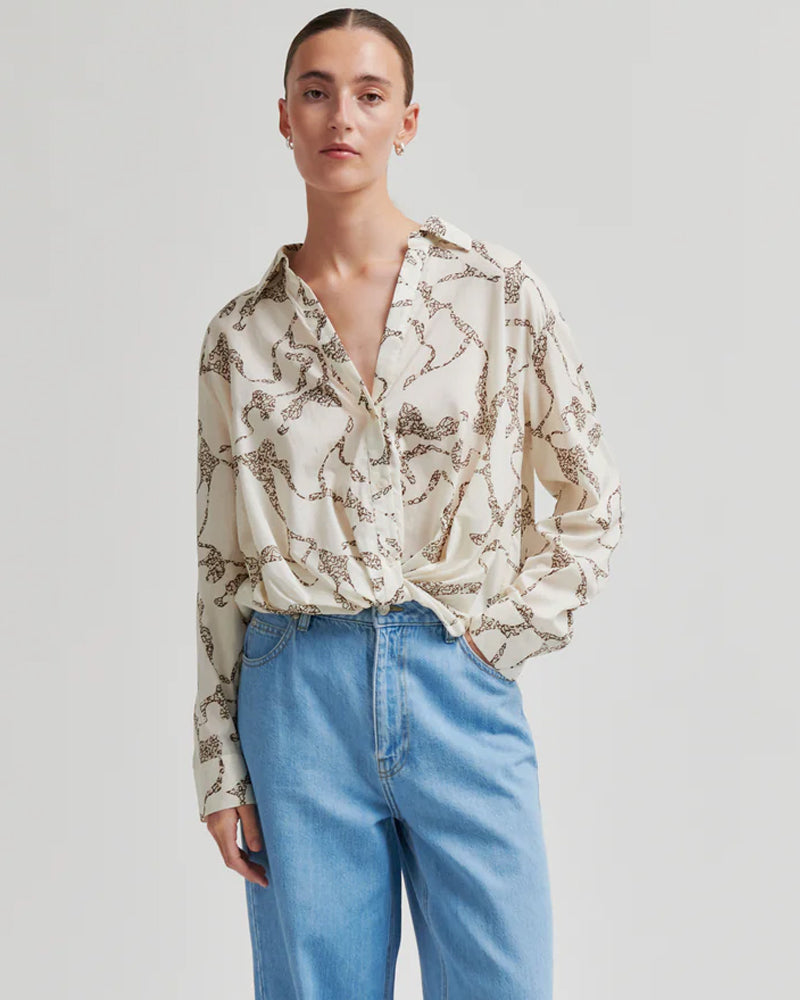 Second Female Soil Twist Blouse - Eggnog