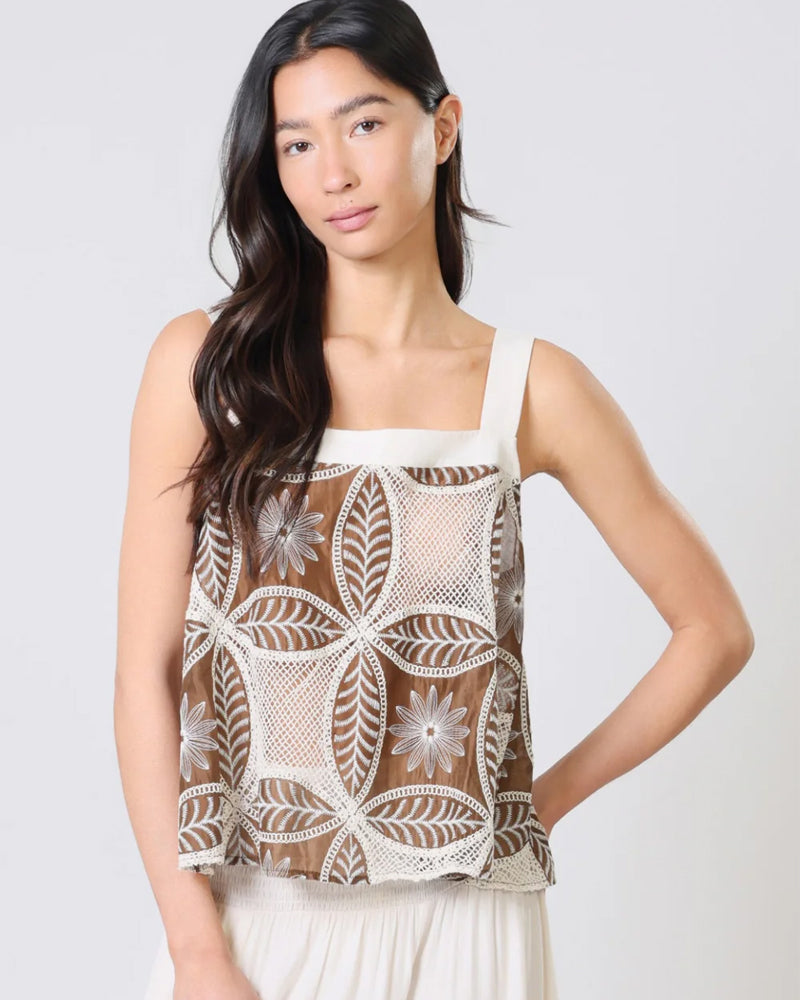 Traffic People Pattie Top - Brown