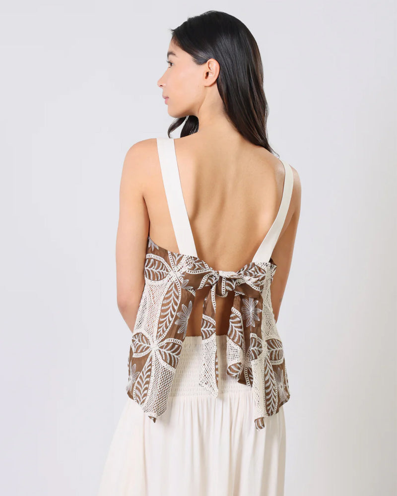 Traffic People Pattie Top - Brown