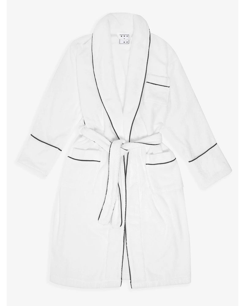 Breathe and Protect Towelling Robe - White