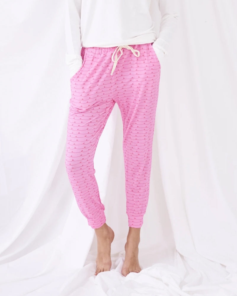 Stripe and Stare Lounge Pants - Pink Intertwined