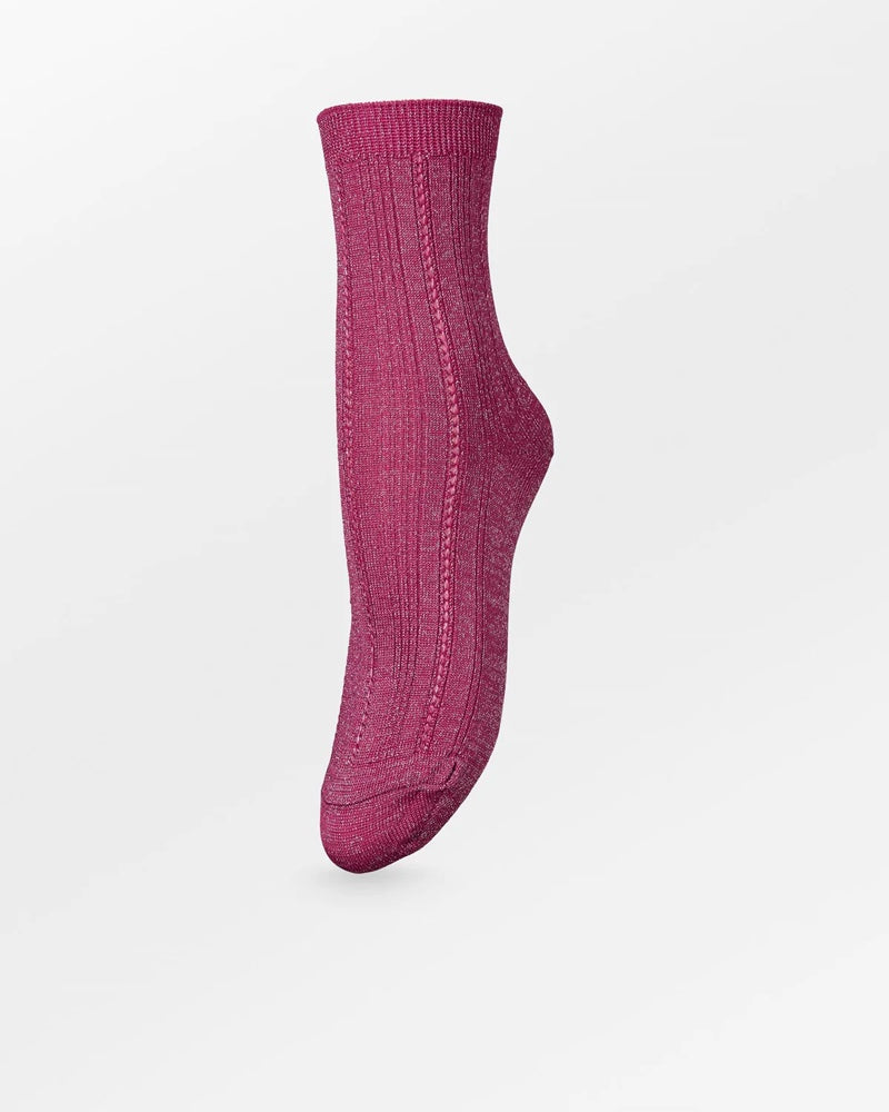 Becksondergaard Glitter Drake Socks - Pink Peacock