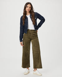 Paige Harper Ankle Cord Jeans - Army